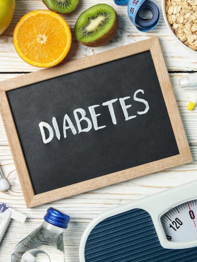 Word Diabetes And Diabetic Accessories On Wooden Background